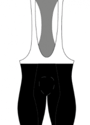 cycling bib knicks with purple and green trim